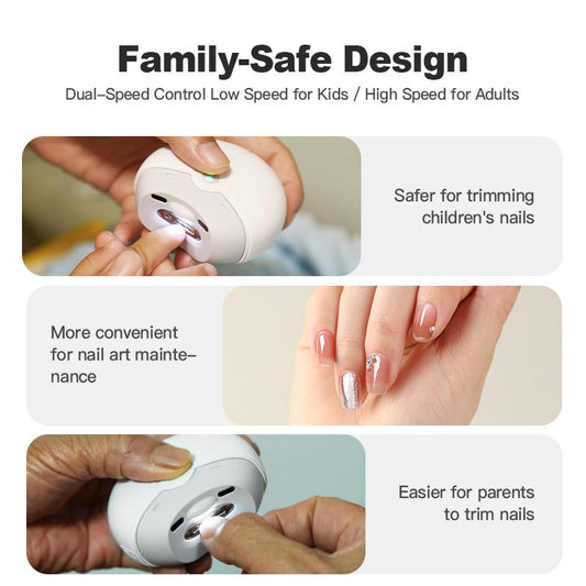  Electric Nail Clippers with Light, Quiet & Safety Design 